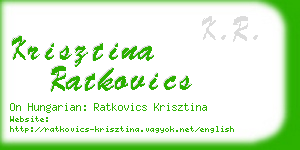 krisztina ratkovics business card